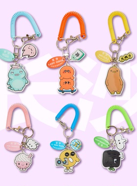 HeHeStore原创ins卡通创意 扭扭钥匙扣挂件配饰 长沙美食伴手礼物