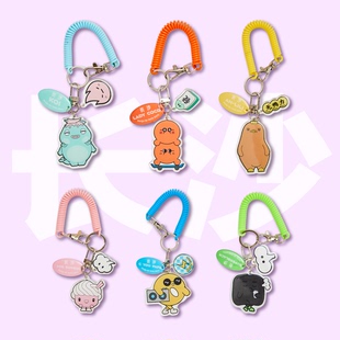 HeHeStore原创ins卡通创意 扭扭钥匙扣挂件配饰 长沙美食伴手礼物