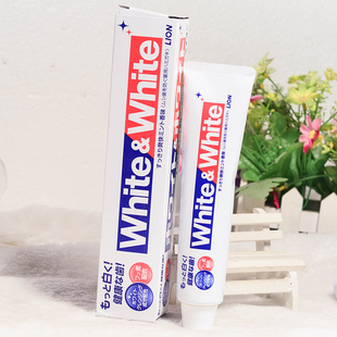 LION狮王进口大白牙膏150g清新口气女生美白亮齿白去黄去口臭正品