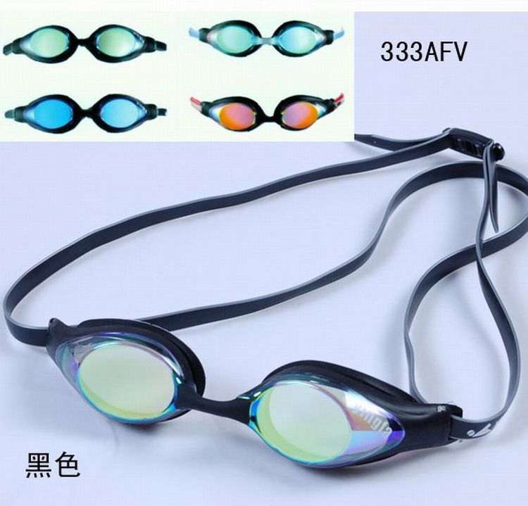 专柜正品英发Y333AFV防雾防紫外线专业竞赛彩色电镀游泳镜男女用