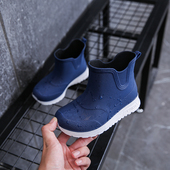 中大童防滑水鞋 胶鞋 男童女童加绒短筒雨靴亲子同款 巨力儿童雨鞋