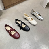 实拍THE DUODUO交叉玛丽珍鞋 女平跟软底防滑奶奶鞋 FQ3 女逛街单鞋