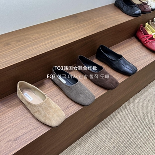 FQ3 实拍BULVJI浅口套脚车缝纹理复古简约百搭休闲平跟乐福鞋女鞋
