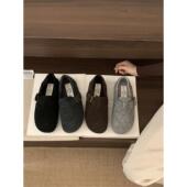 FQ3 丑萌大头鞋 实拍laibao圆头羊毛呢加绒勃肯鞋 女冬保暖棉瓢鞋