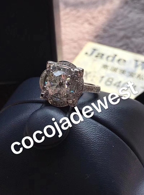 18k白金群镶超显大克拉天然南非gia钻石镶钻超豪华钻石戒指订制