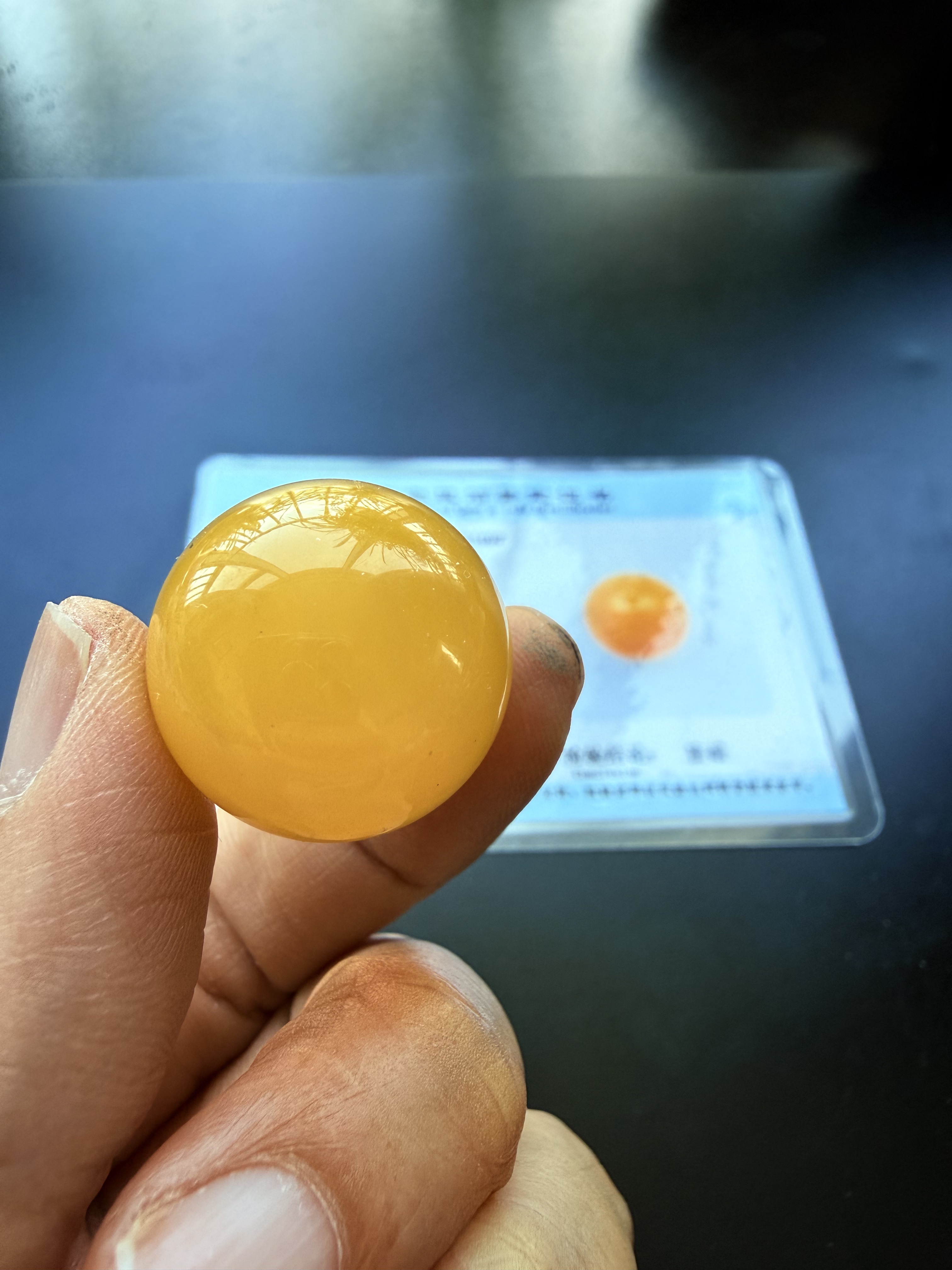 顶级天然原矿鸡油黄蜜蜡圆珠吊坠男女款项链琥珀饰品礼物珠宝文玩