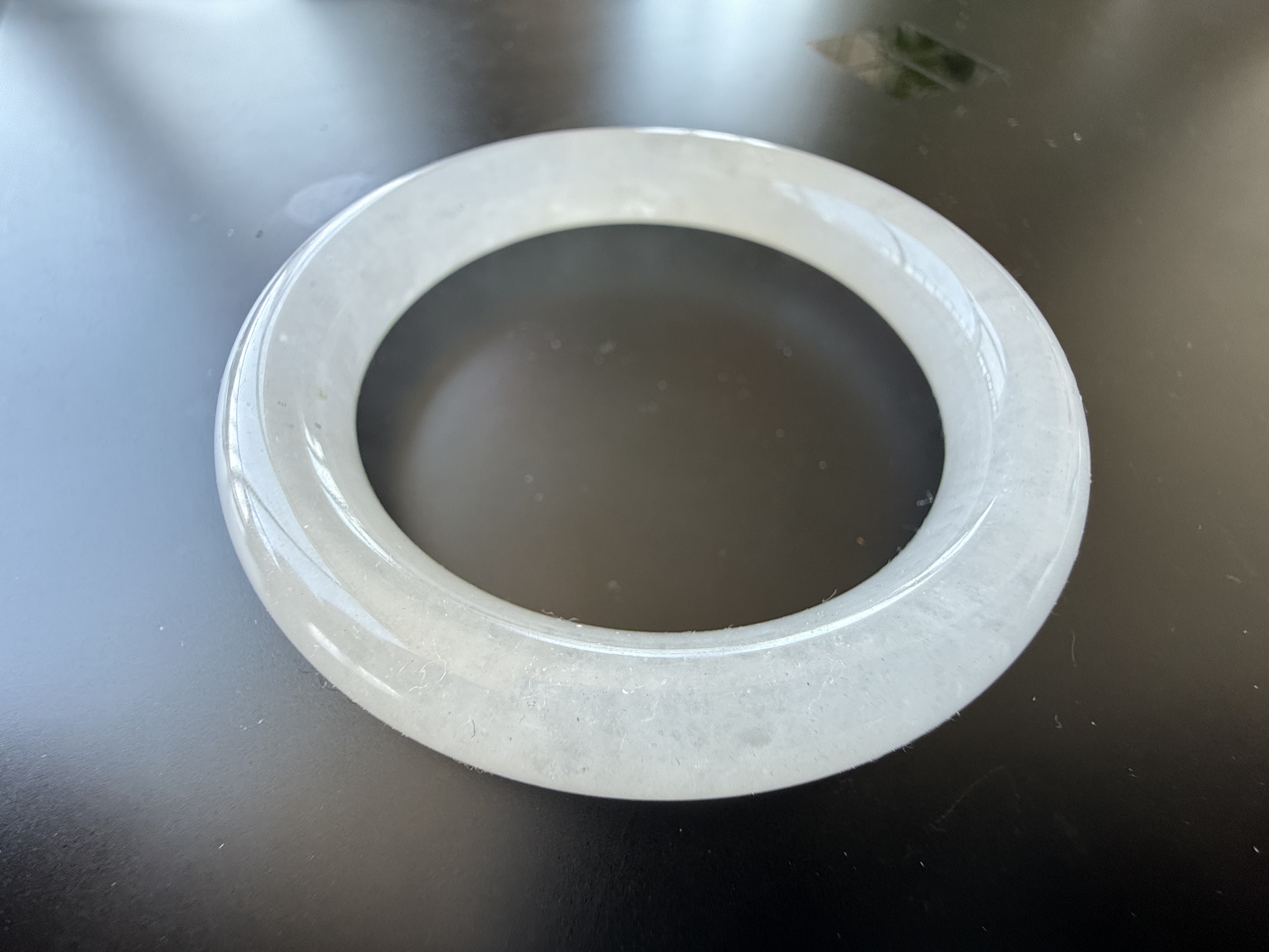 天然玉石手镯捡漏黄龙玉手镯送女士礼物收藏冰种圈口54