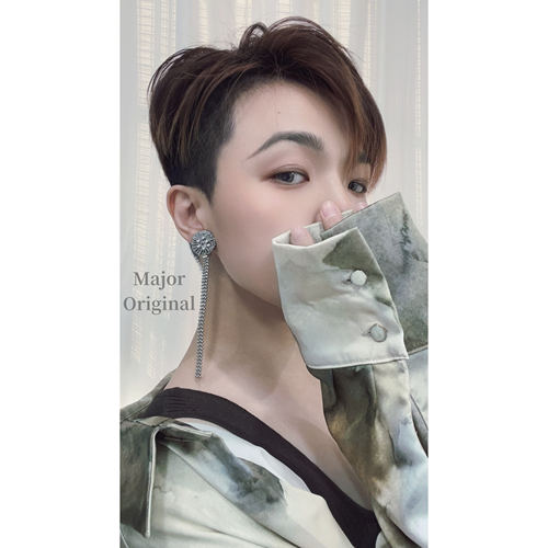 美作原创Major【花玉洛】时尚两用可拆卸长流苏耳针轻奢耳环