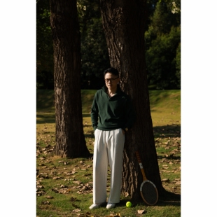 UGENTLE男装 羊绒棉针织「丛林绿」秋冬一片领 老钱 马球长袖毛衣