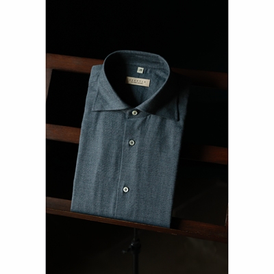 UGENTLE男装八字领长袖衬衫