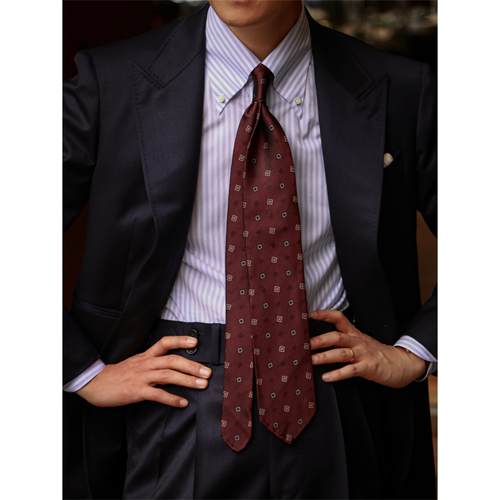 UGENTLE手工卷边蚕丝复古男配饰