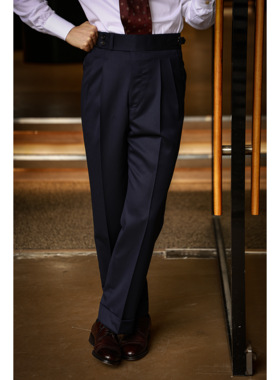 UG男装 意大利REDA面料 「伯爵蓝」意式巴黎扣高腰 商务绅士 西裤