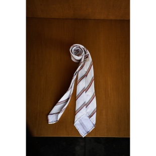 肌理感 亚麻桑蚕丝混纺 意式 手工卷边领带3 tie UG男装 fold 品牌