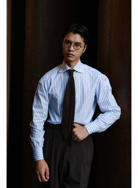 UGENTLE男装进口料长袖手工衬衫