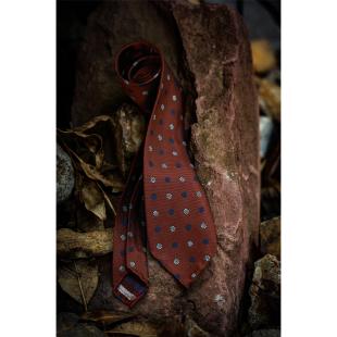 品牌 fold 意式 无压边蚕丝蓬松领带3 tie 手工卷边三褶飘逸 UG男装