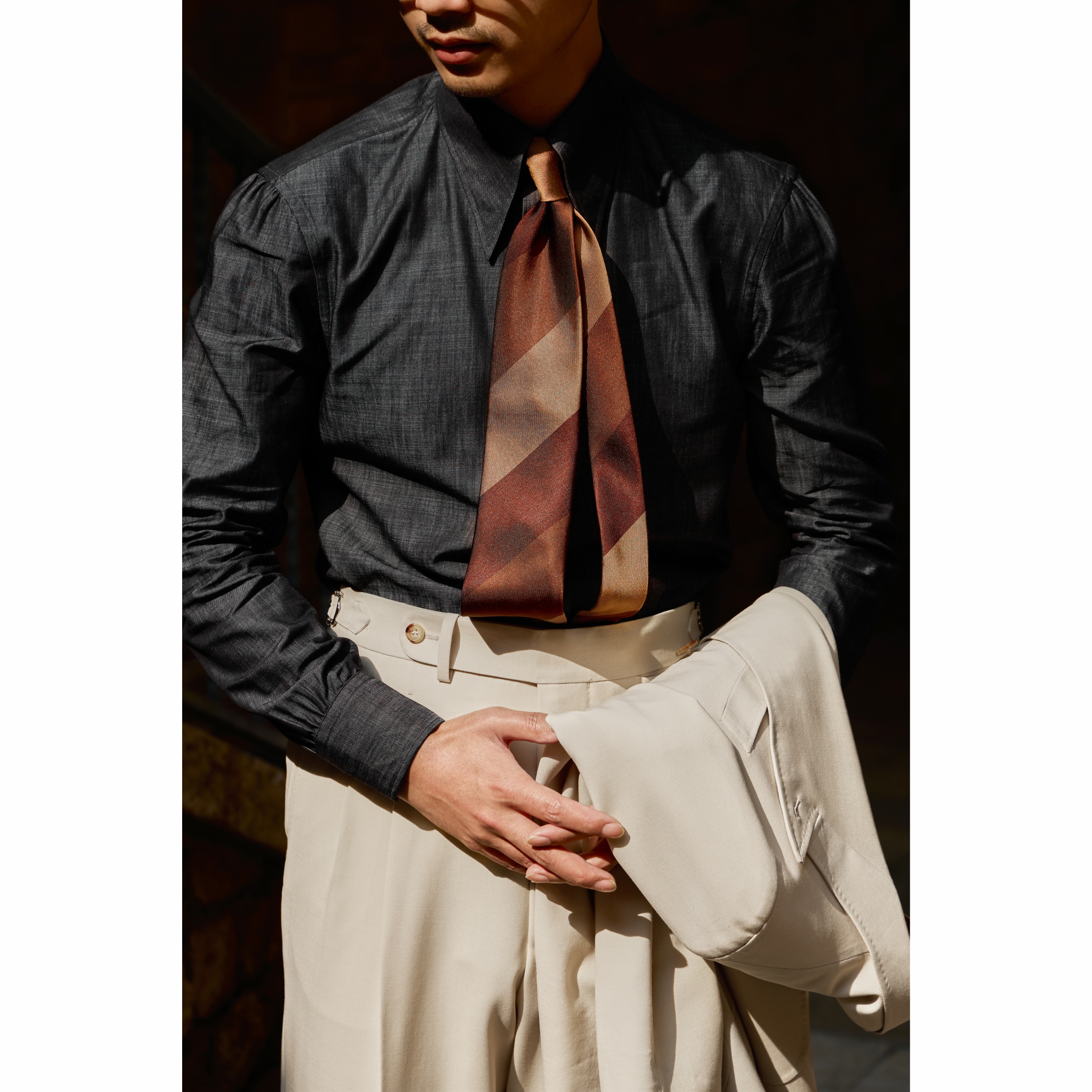 UGENTLE意式教父领牛仔绅士衬衫