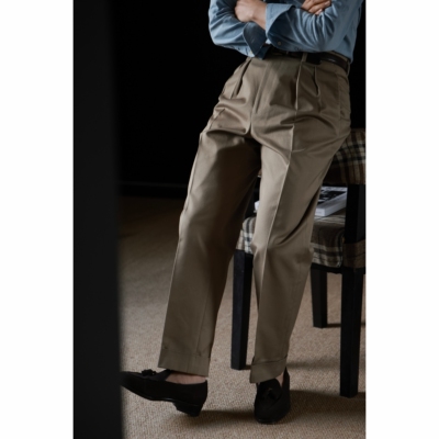 UGENTLE纯棉直筒好莱坞西裤