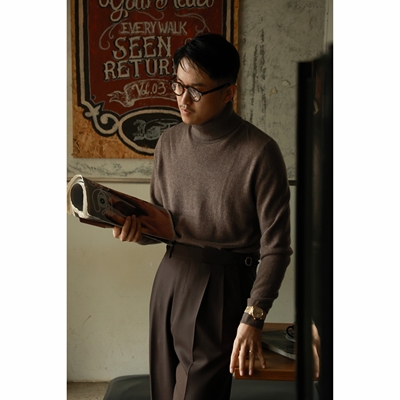 UGENTLE高领毛衣羊绒混纺毛衣