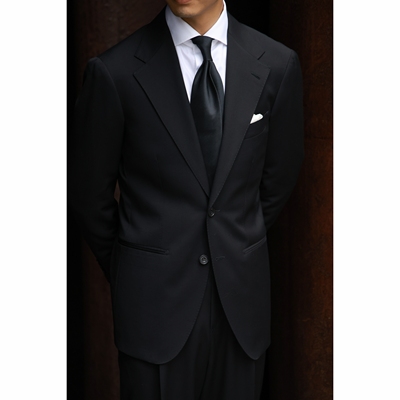 UGENTLE男装平驳领半麻衬西服