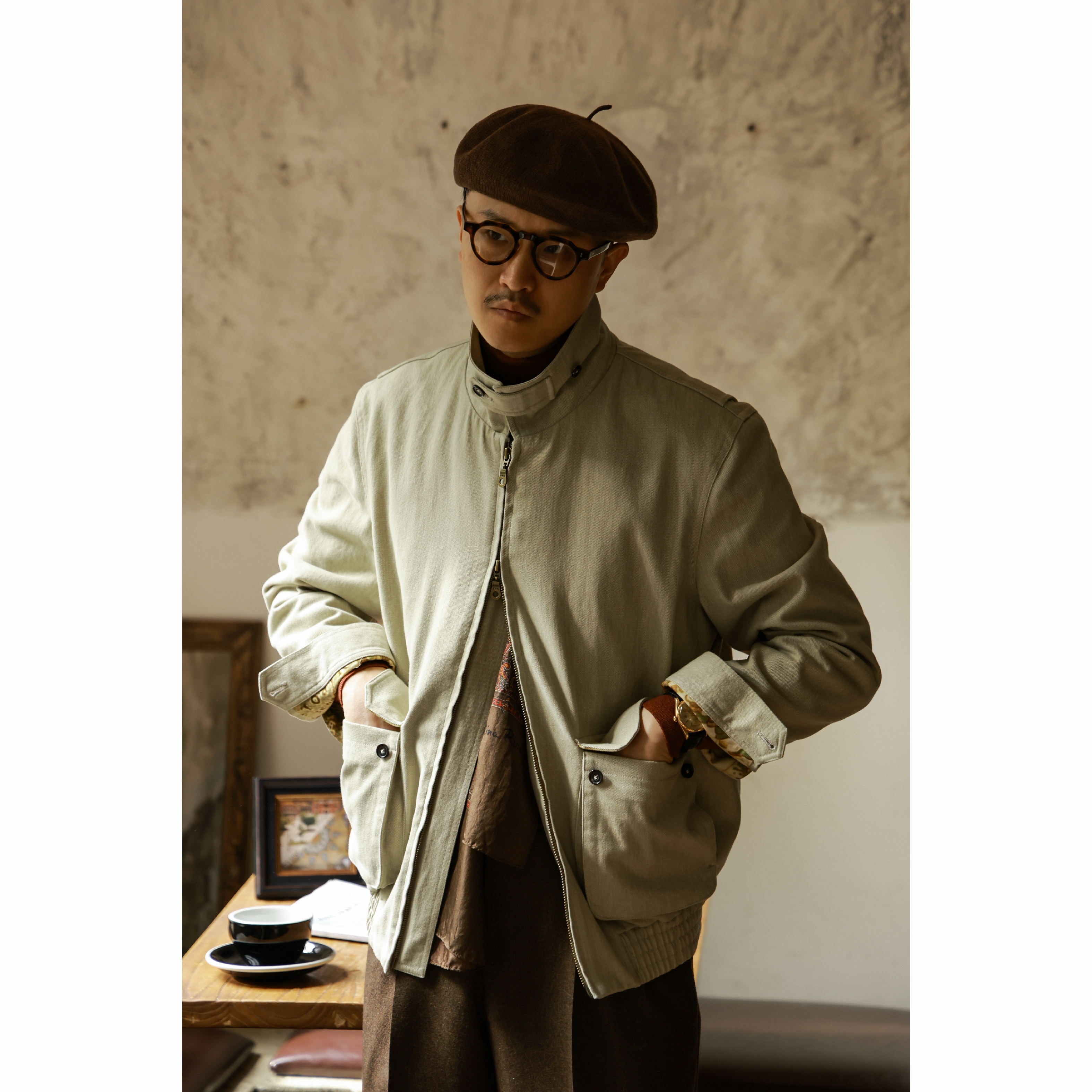 UGENTLE男装绅士短款飞行员夹克