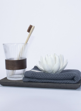 【中式洗漱组合】样板间卫生间浴室台新中式托盘毛巾道具软装摆件