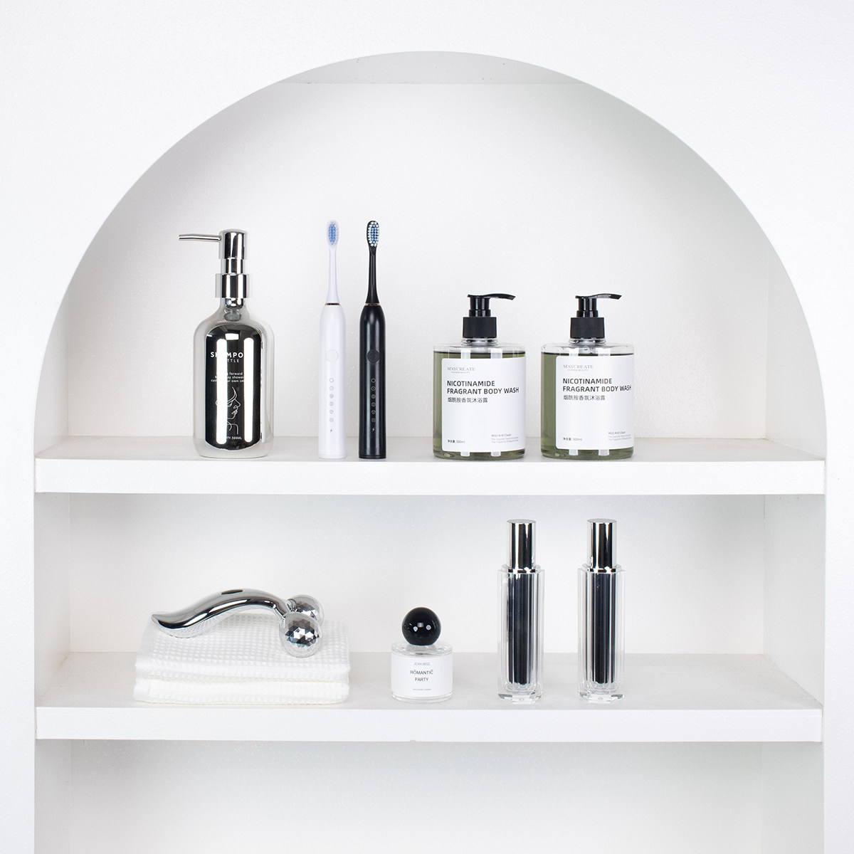 【浴室柜摆件】样板房卫生间饰品牙刷毛巾乳液精油瓶装饰展示道具