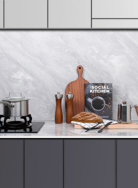 现代简约样板间厨房摆件仿真面包模型砧板咖啡壶锅具套装道具饰品