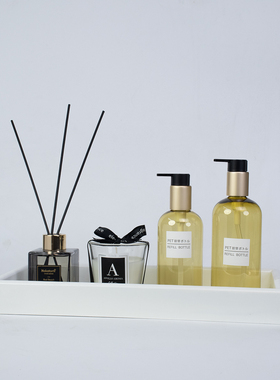 样板房卫生间烤漆小托盘香薰蜡烛杯摆件洗手间马桶柜饰品公寓北欧