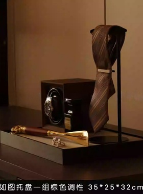 企信【入户玄关组合】样板房男士领带香水软装摆件鞋拔组合套装