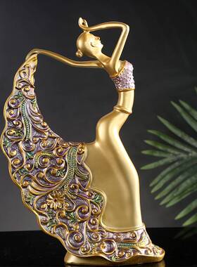 欧式舞女树脂工艺品小摆件创意家居饰品生日结婚礼品轻奢摆件供应