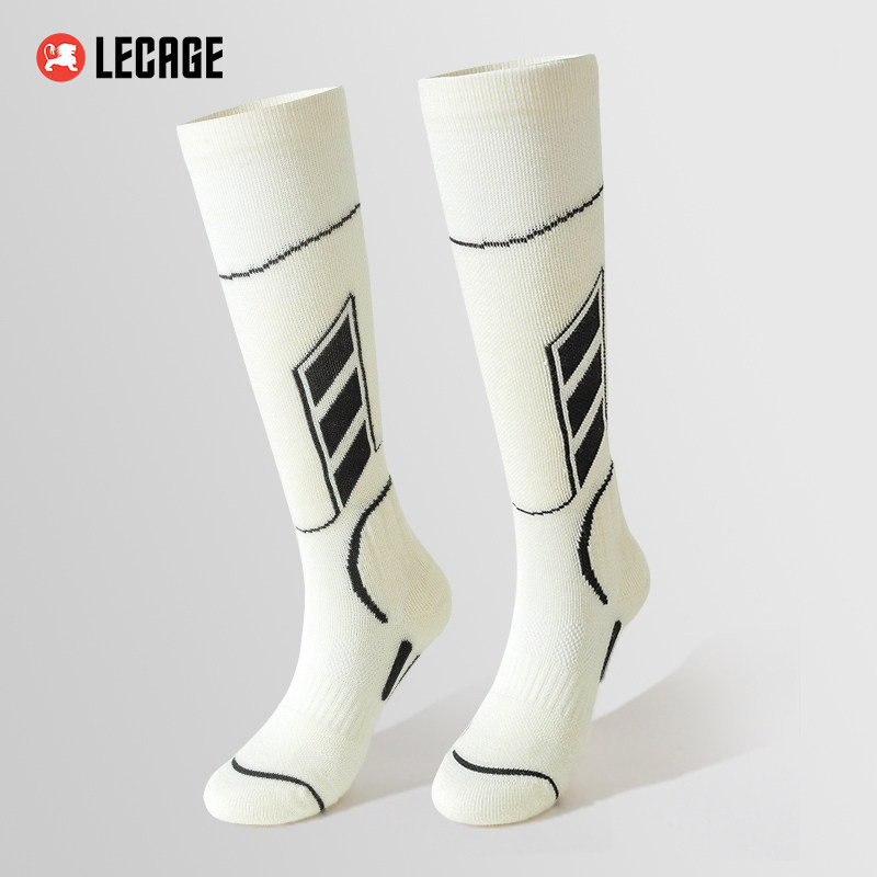 美丽诺羊毛滑雪袜子长筒保暖加厚