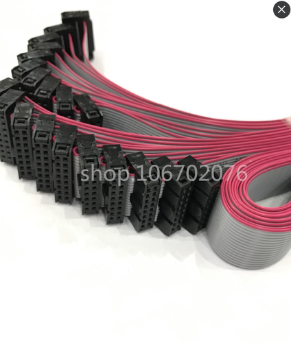 FC-16P双头线16pin针JTAG连接线 2.54mm AVR下载线 IDC灰排线