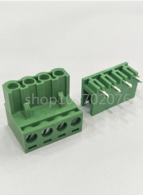 绿色2EDG-5.08-3P 弯针+母座+直针 5.08MM间距 3脚 弯脚 接线端子