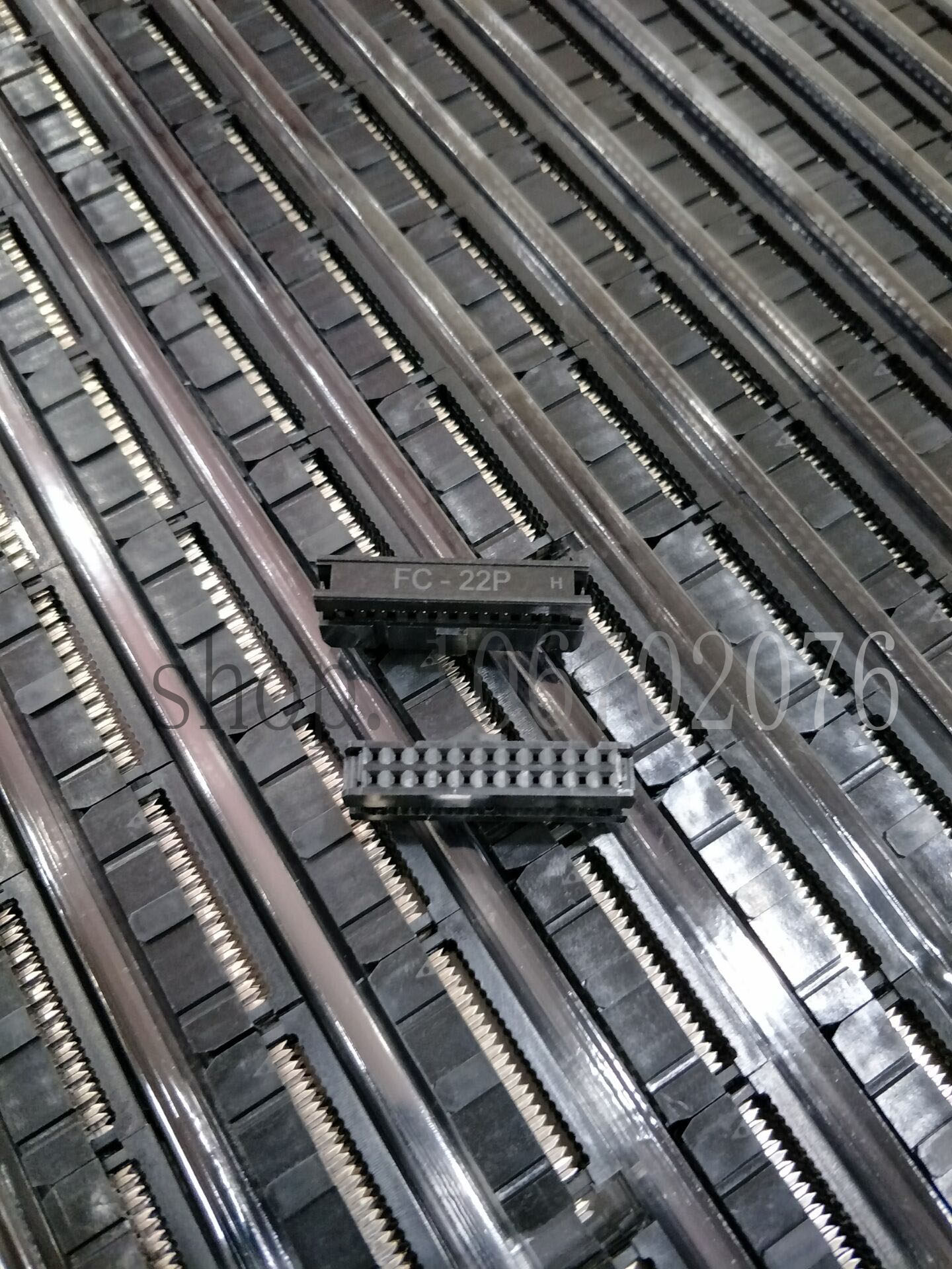 IDC压线头 2.54mm 22P 2X11P 三件式 排线头压接  JTAG插头环保