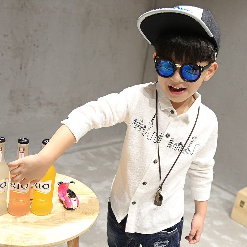 Chemise garcon à manche longue - Ref 2075375 Image 1