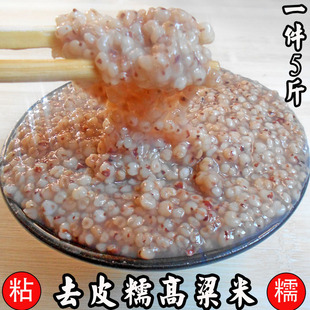 红糯高粱米 去皮 粘糯红高粱米糯高粱 五谷熬粥包粽子粑粑原料5斤