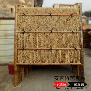 定制日式庭院护栏竹篱笆竹栅栏竹子围栏别墅户外花园竹枝装饰隔断