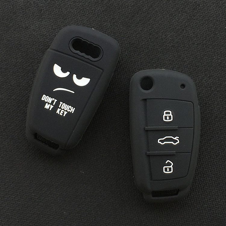 适用奥迪A3/A1钥匙包Q2L/Q3/R8/Q7老款A6A6L汽车折叠钥匙套硅胶扣
