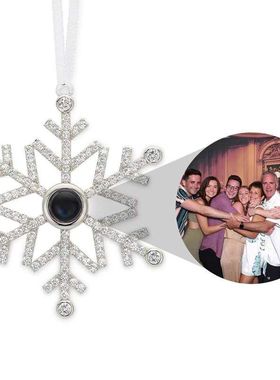 圣诞节礼物跨境饰品雪花我爱你投影挂件防水防尘投影可照片定 制