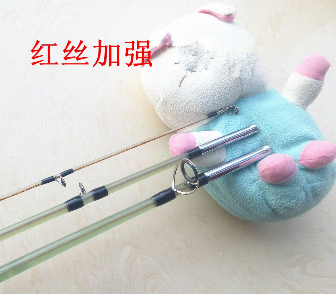 玻璃钢透明实心便携路亚杆
