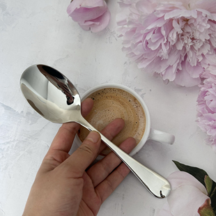 出口适合国人用短款大分餐勺款吃饭勺子调羹主餐更西餐勺汤勺子厚