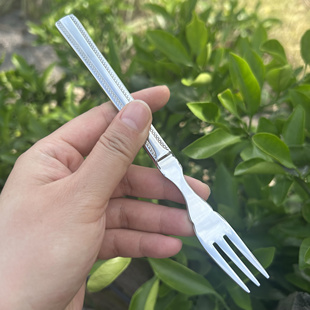 出法国巴黎德冠degrenne304不锈钢高端水果叉甜品叉食品级蛋糕叉