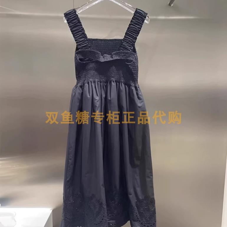 3H3O209折dzzit地素国内正品代购2023秋绣花吊带裙吊牌1590