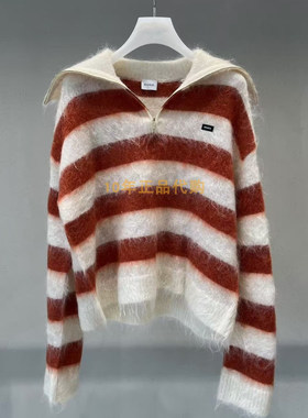 2I4E432折DAZZLED素国内正品代购2024冬橙色毛织长袖吊牌2499