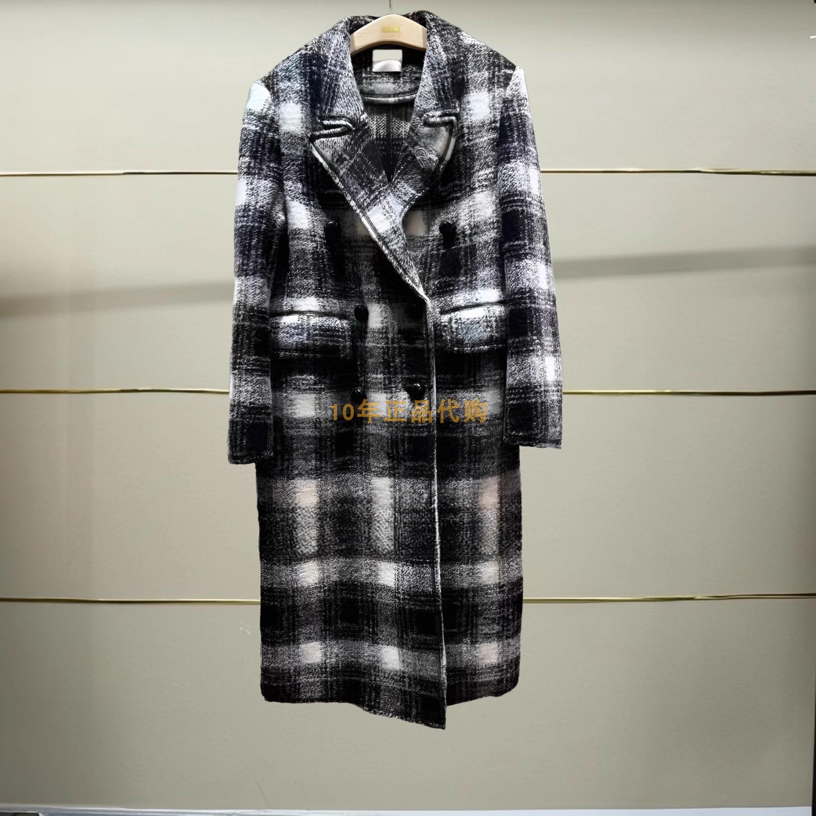 3I4G311折dzzit地素国内正品代购2024冬黑色长大衣吊牌2390