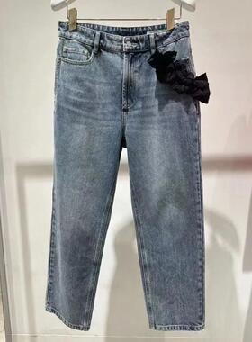 2H3R611折DAZZLED素国内正品代购2023秋蓝色牛仔裤吊牌1399