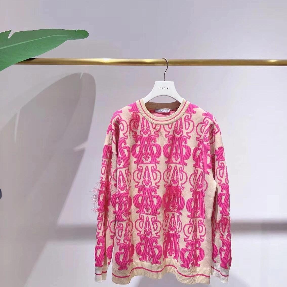 2H3E498折DAZZLE地素国内正品代购2023秋针织提字母套衫吊牌1999