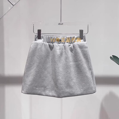 3I4S206折dzzitD素国内正品代购2024冬浅灰色短裙吊牌795