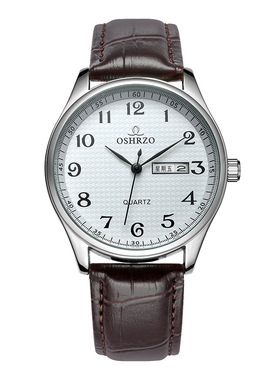 双日历手表男款男士防水机械电子石英表学生女款公职人员带星期