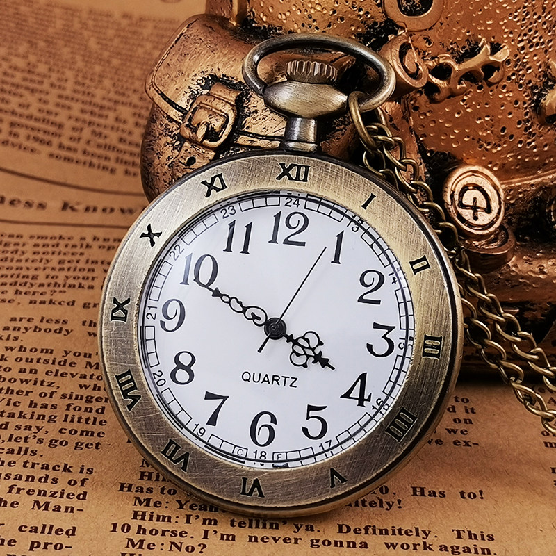 简约无盖怀表复古男款电子挂表